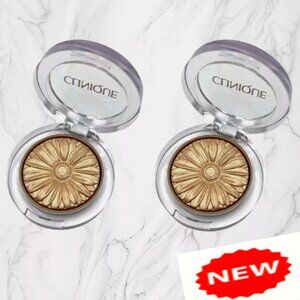 CLINIQUE CHEEK POP HIGHLIGHTER - GOLD CELEBRATION POP SHIMMER FULL SIZE LOT OF 2
